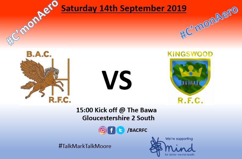 BACRFC's tweet photo. Our opening league fixture of 2019/20 has B.A.C RFC host @kingswoodrfc at the Bawa
.
.
#BACRFC #C’monAero #teamslab #damosdeals #wherepridemeetspassion #talkmarktalkmoore #rugbyunion #grassrootsrugby #mind https://t.co/bmeqz2hrWE