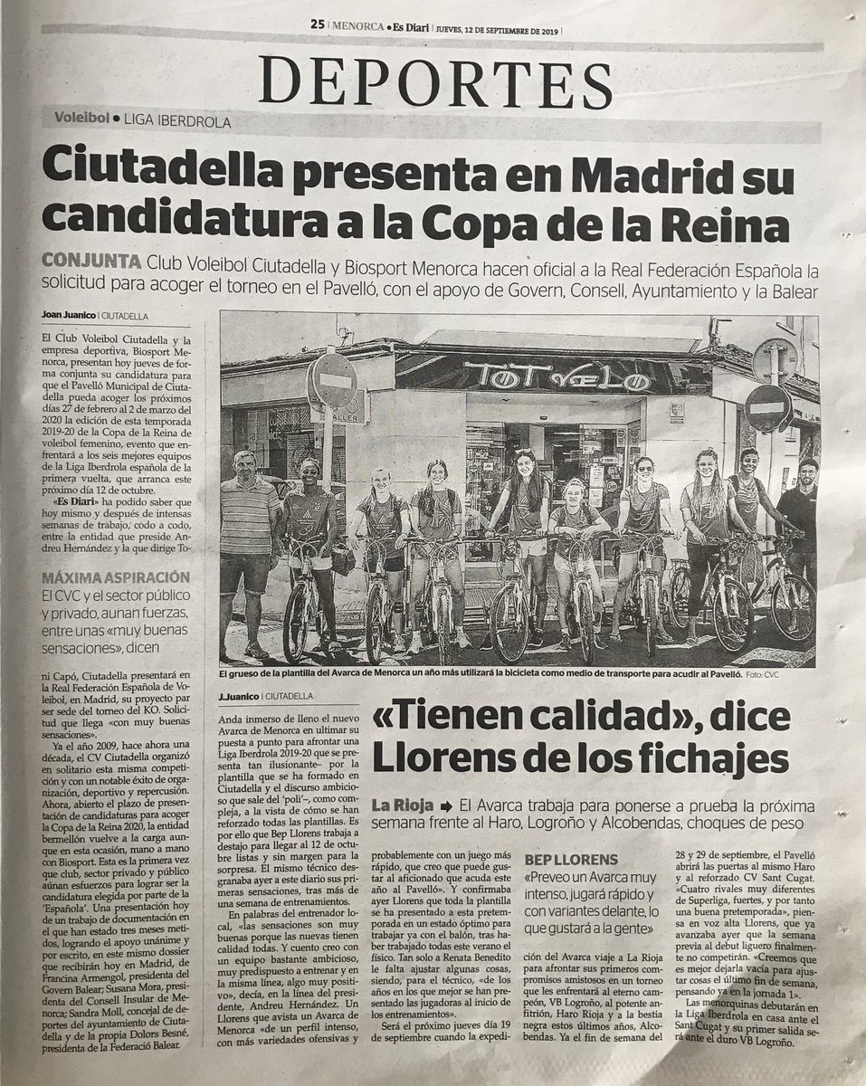 3 meses de duro trabajo para presentar una candidatura seria. Un proyecto para que Ciutadella sea sede de la próxima Copa SM La Reina de Voleibol. Prometemos organización, espectáculo, público. Presentamos un proyecto muy ESPECIAL para que quede en vuestra memoria.