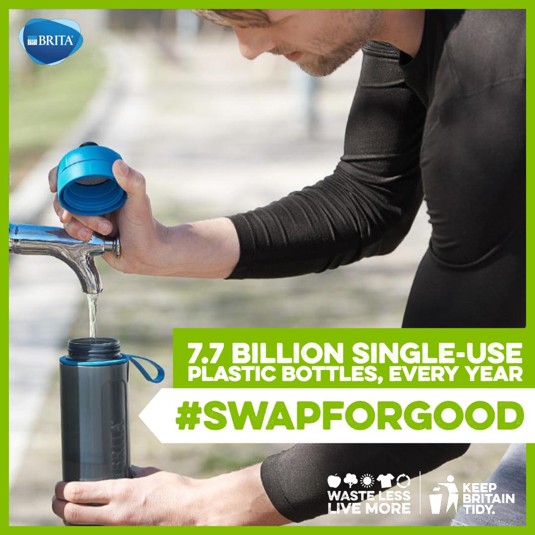 Did you know 7.7 BILLION single-use plastic bottles are used in the UK each year and just over 50% are recycled, the rest end up in landfill or are littered?
​
​Tap water is free, #SwapForGood and choose a bottle for life instead. <a href="/BritaUK/">Alison Battisby</a> #WasteLessLiveMore #Refill