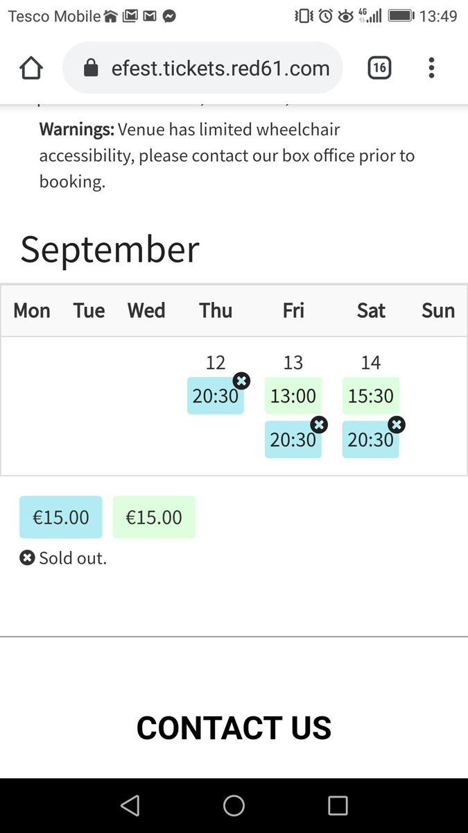 Tickets for all evening shows are now sold out! You can still catch the matinees Fri at 13.00pm and Sat at 15.30pm. fringefest.com/festival/whats…

#CompostelaThePlay <a href="/dublinfringe/">Dublin Fringe Festival</a> <a href="/The_New_Theatre/">The New Theatre</a>