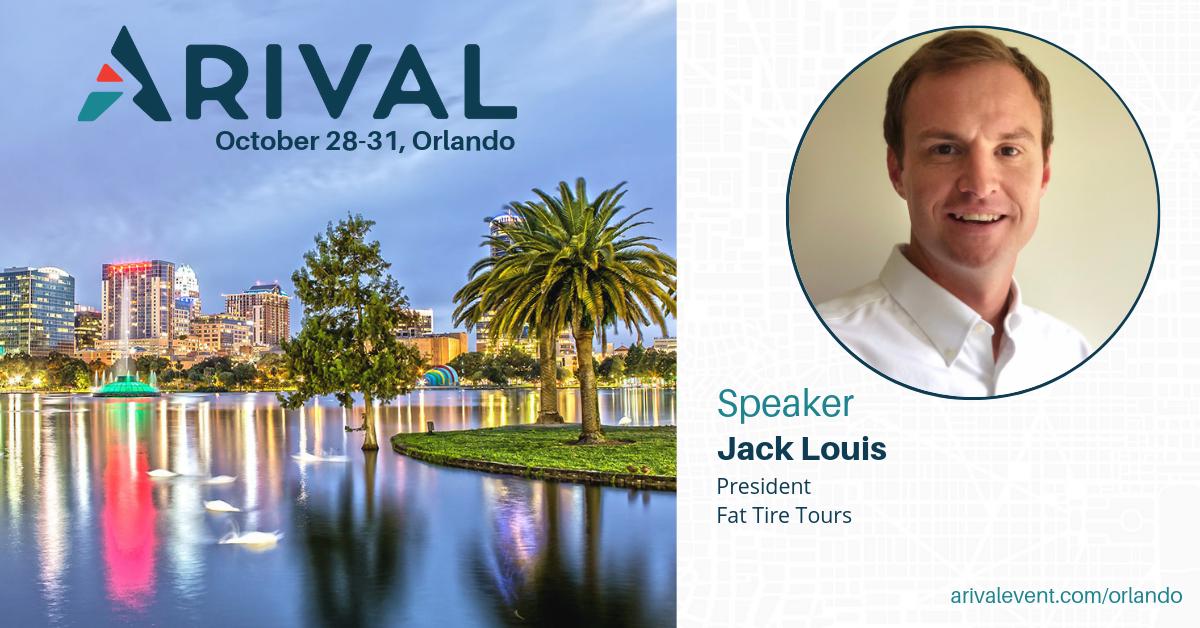 In October I'm speaking <a href="/arivaltravel/">Arival</a> in Orlando on how <a href="/heyFatTireTours/">Fat Tire Tours</a> is working to build a global tour and activity brand. Join me and a cast of who's who in travel as we collectively work to shape the industry! arivalevent.com/orlando