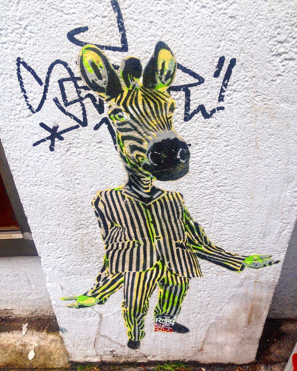 El Zebra - stripes are my business by #robithedog #colognestreetart no.65 #ehrenfeld #streetart #urbanart #streetarteverywhere #streetartlovers #streetartworldwide #stencil #pasteup