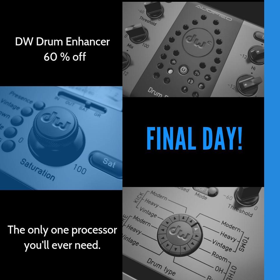 LAST DAY! Get your DW Drum Enhancer just for $79!🥁🎼 👉 shop.audified.com/products/dw-dr…