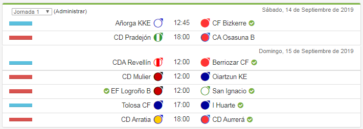 📆⏰ Jornada 1 de los equipos riojanos en 1ª Nacional grupo 2

<a href="/CDPradejon/">CD Pradejón</a> 
<a href="/AtcoRevellin/">Atlético Revellín</a> 
@EDFFemenino B
 
➡️siguetuliga.com/liga/nacional-…