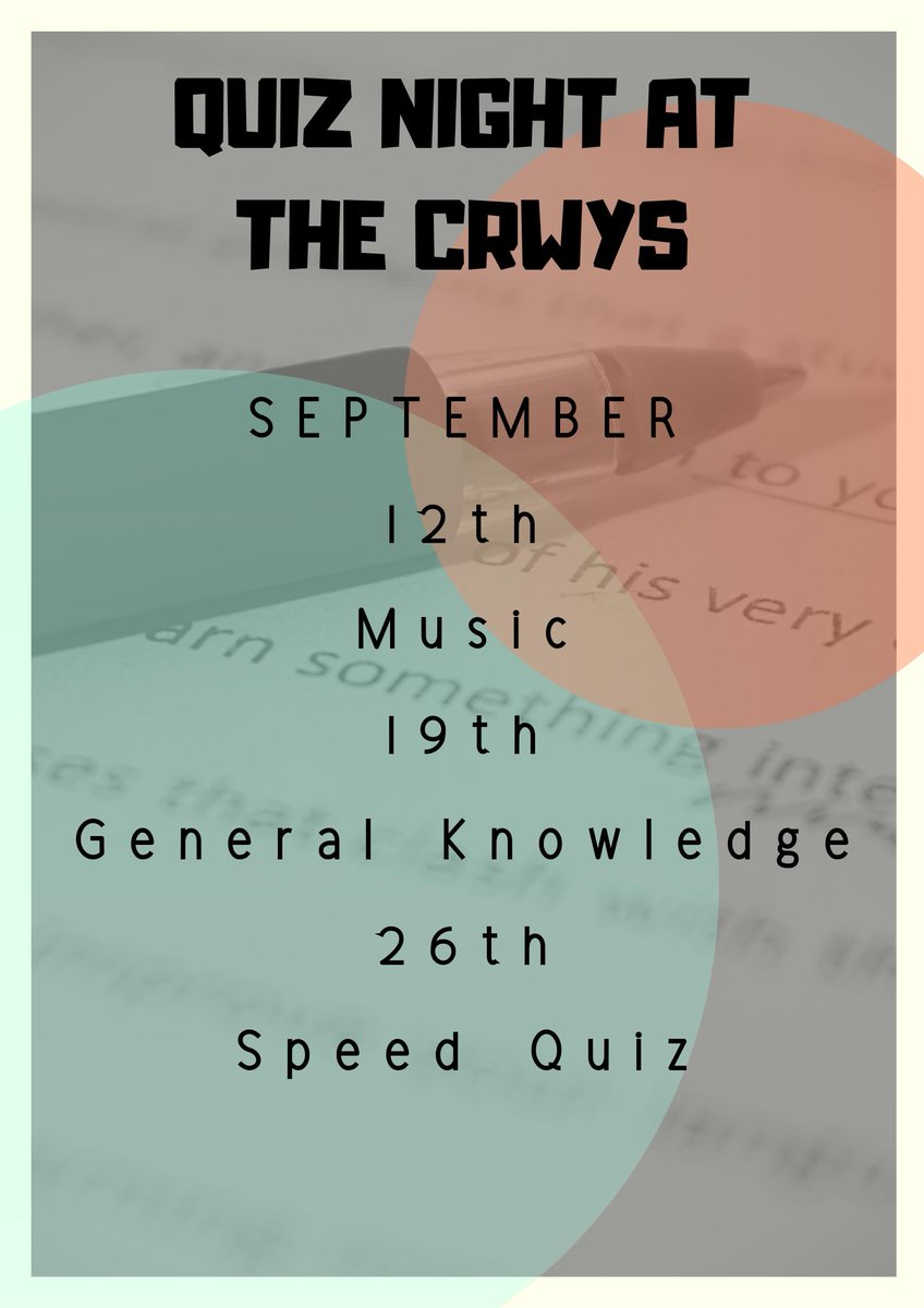 Join us from 8pm for our Music Quiz!! 🎉 🎶