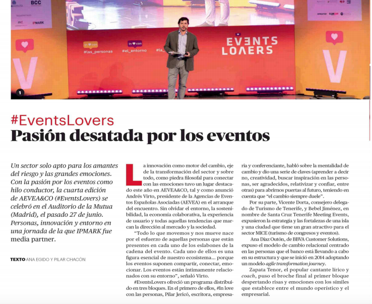 angelbonet's tweet photo. Hoy en la revista
@IPMARK, en el reportaje #EventsLovers https://t.co/h7gRz8cuuR