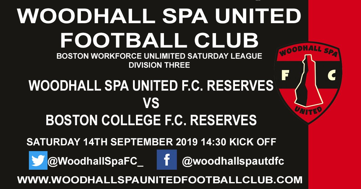 Woodhall Spa United F.C. Reserves vs Boston College F.C. Reserves
woodhallspaunitedfootballclub.com/news/woodhall-…

#wsufcreserves #spa 

<a href="/BostonCollegeF4/">Boston College FC</a> <a href="/lincsfc/">LincsFC</a> <a href="/LincolnshireFA/">Lincolnshire FA</a> <a href="/endeavoursport/">Endeavour FM Sport</a> <a href="/standardboston/">Boston Standard</a> <a href="/BostonTarget/">Boston Target</a> <a href="/NewsHorncastle/">Horncastle News</a>