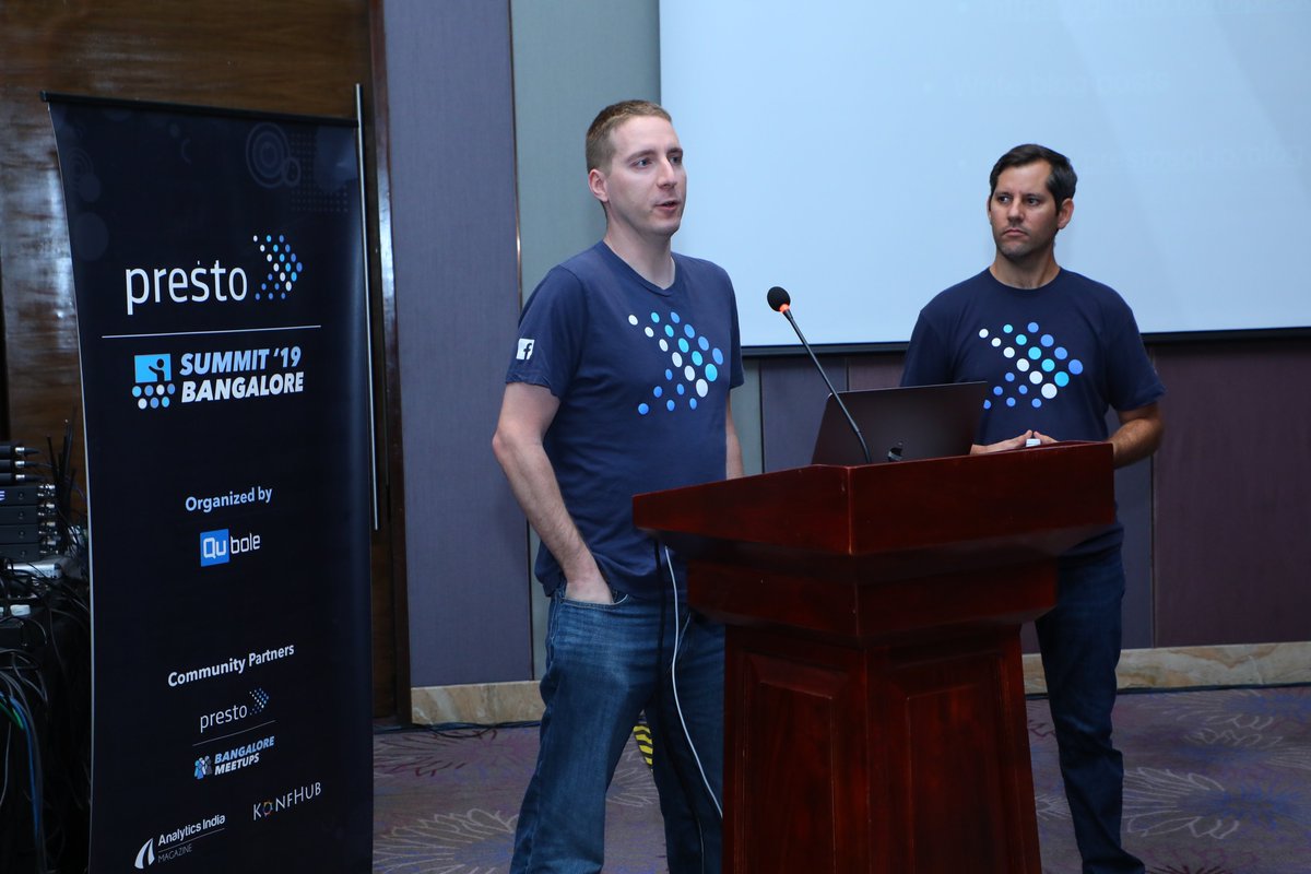 prestoqubole1's tweet photo. 150 attendees, 75 companies - India's first #PrestoSummit was a lot of fun! Big thanks to Presto founders: @mtraverso @electrum32 @daindumb for flying down to Bangalore for this event!  Thank you all the attendees and speakers for making this event possible! https://t.co/7mRqL6mLSK