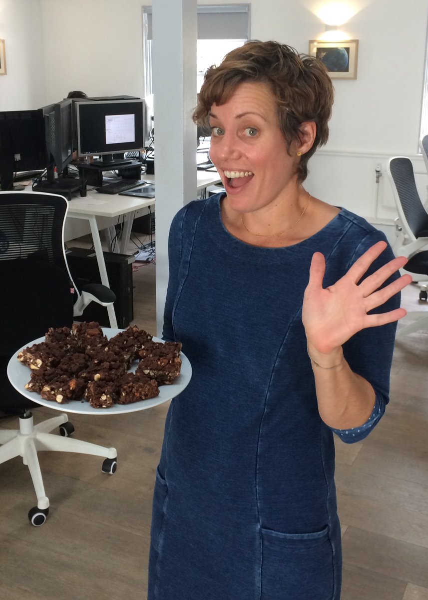 moonrakervfx's tweet photo. Week 3 of #Moonbaker and here is Producer Emma with her #vegan rocky road ๐ https://t.co/t9c8cHVjJT