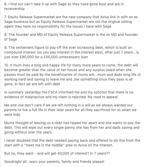 dawnlroberts's tweet photo. Warning about #equityrelease https://t.co/wTE43XDp2S
