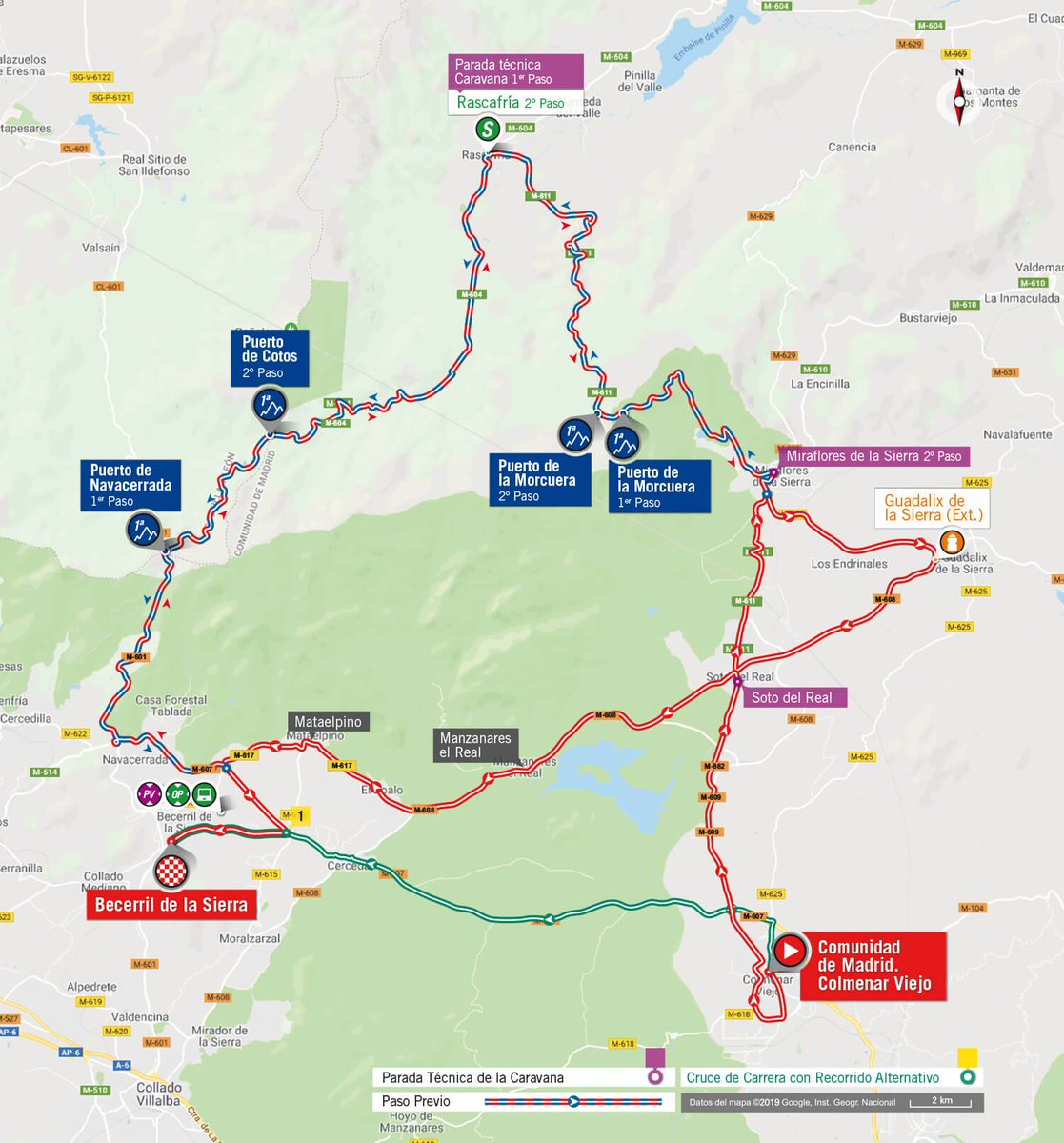 BHRVictorious's tweet image. Stage 1⃣8⃣ 
🚩 Comunidad de Madrid. Colmenar Viejo
🏁 Becerril de la Sierra 
🛣️ 177.5km 
🕧 12:25-12:40 
🕠 17:21-17:54 
➡️ A very tough stage ahead, featuring four cat.1 climbs. The penultimate one in the mountains.

#LaVuelta19