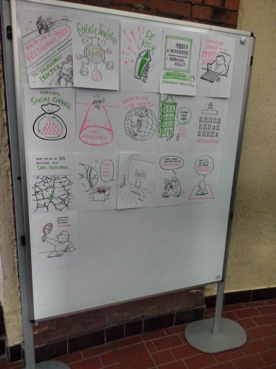 ThinkConvivial's tweet photo. Slightly hungover from #postdev2019, which is the perfect reason to make a big cup of coffee and delve into the illustrations of the wonderful graphic recording team that so poignantly captured the many rich and inspiring interactions. https://t.co/tDpGfflQbG