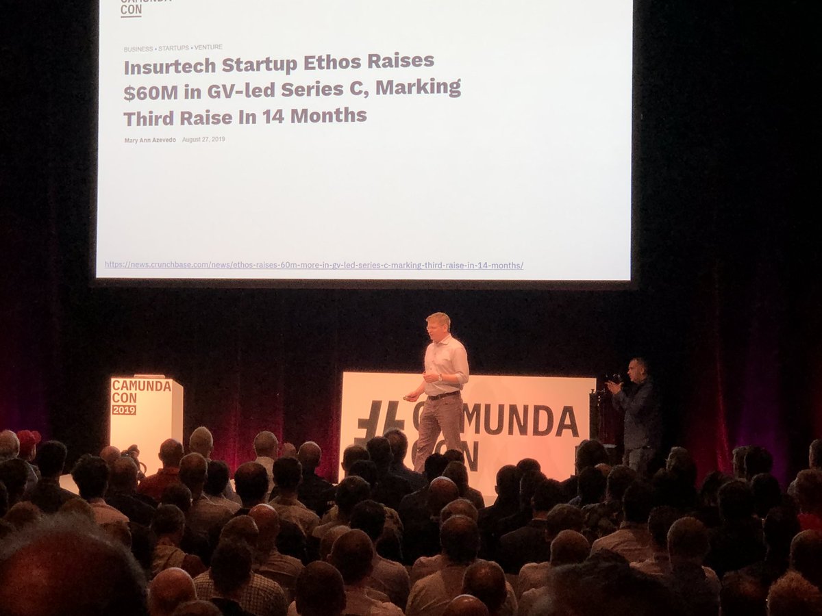 Awesome -  full house at #CamundaCon. Our CEO Jakob Freund is kicking off...