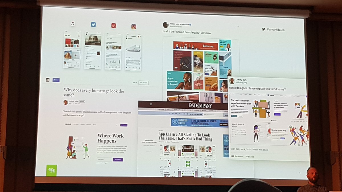 MiraVau's tweet photo. Why do all apps look the same? @AMarkdalen says that it's not a bad thing, since we have reached the perfection! #DDDD2019 https://t.co/wlLStGI2Vu
