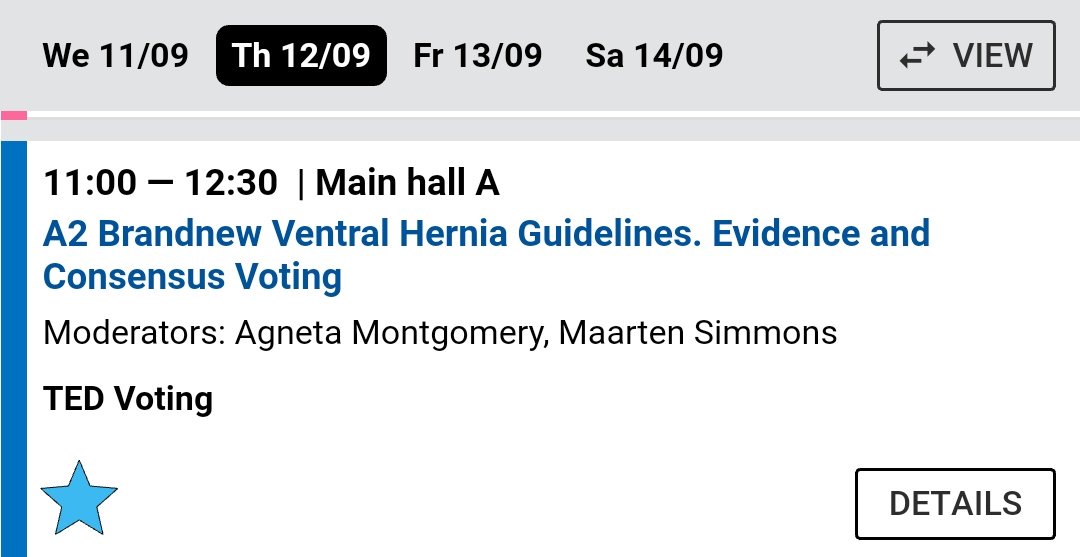 dokterruth's tweet photo. Join us for consensus voting! Main Hall A. @EhsHamburg #ehs2019 #hernia #herniaresearch #itsnotjustahernia #umbilicalhernia #epigastrichernia #guidelines #consensus https://t.co/rb9adk5rkR