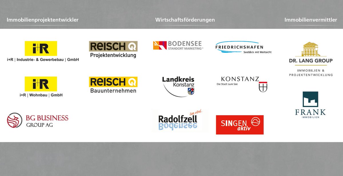 BSM_VLRB's tweet photo. Zusammen mit diesen Partnern sind wir auch dieses Jahr auf der #exporeal (Stand B1.023): i+R Gruppe, Reisch Projektentwicklung und Georg Reisch, @bgbusinessgroup, @Stadt_Konstanz, Landkreis Konstanz, @zeppelinstadt, Stadt Radolfzell, Stadt Singen, Dr. Lang Group, FRANK Immobilien https://t.co/SBB7j3Mhp5