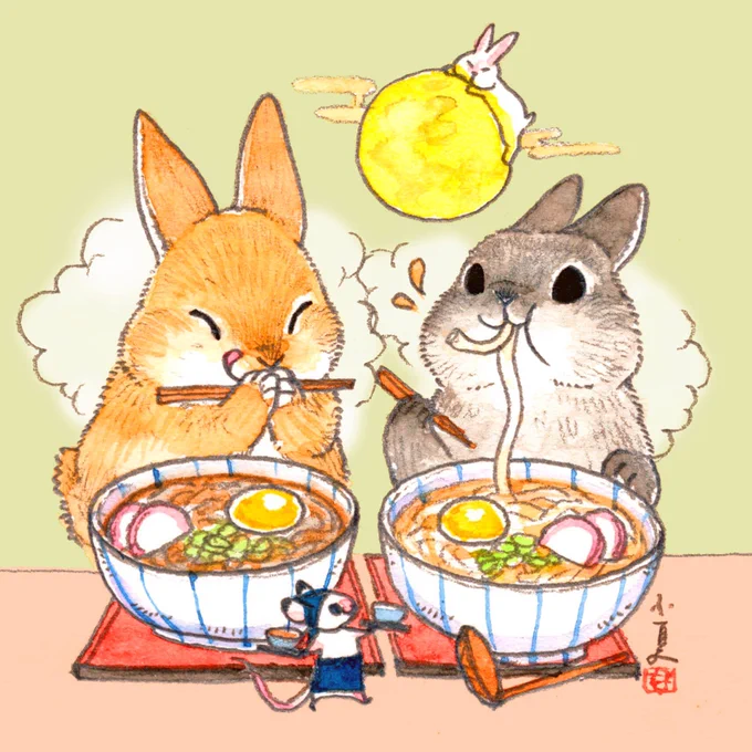 明日は十五夜だから、月見そばとかうどんが食べたくなりました 