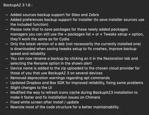SynnyG_R's tweet photo. #BackupAZ3 1,6 update has been submitted to Packix and is waiting for approval :)
This is the biggest update to date, as well for stability than new features, please download it asap and enjoy ! https://t.co/OUDsXpLn8I