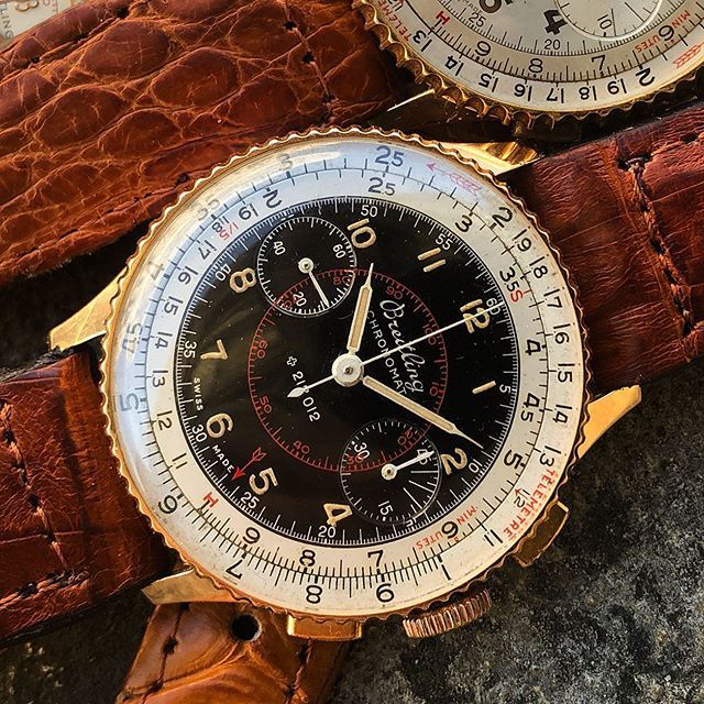 WatchFred_IG's tweet photo. #vintagechronograph ❤️
.
designed in 1940, #toolwatch for business, science & engineering - elegant & beautiful too 😍💋
.
#Chronomat ref. 769, manufactured in 1945.
.
#breitling #vintagebreitling #breitlingvintage #legendaryfuture .
#watchesofinstagr… https://t.co/brd84KG4dq https://t.co/hHLzq38F0o