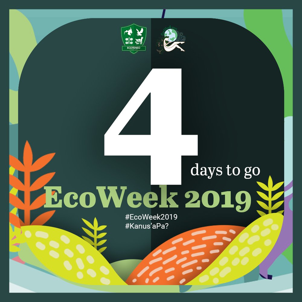 EcoteneoSAMAHAN's tweet photo. "Nature can live without us, but we cannot live without nature." 🌿🌿
For the love of our environment, 4 more days to go before the EcoWeek 2019! 🌍🌍
Take a look at our official primer here https://t.co/r5NJhy2ma4
#EcoWeek2019🌿
#Kanus'aPa?😯
#SayNowToClimateAction⛅ https://t.co/Rl51eX9cuu