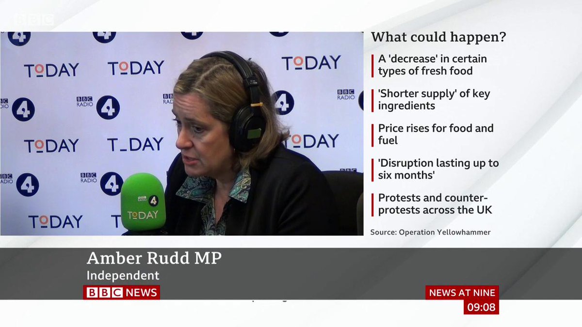 "We can, we hope, get all our medicine" - former minister Amber Rudd says ministers are working hard to put contingencies in place for a no-deal #Brexit, but risks cannot be totally mitigatedhttp://bbc.in/2mdpIG8 #Brexit #r4today
