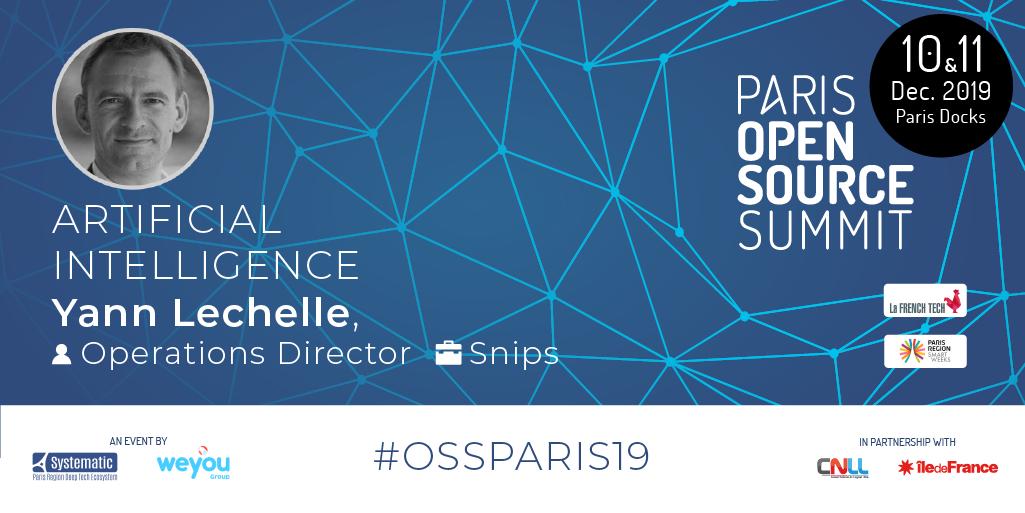 Open Source Summit (@oss_paris) on Twitter photo Meet the #OSSPARIS19 program team👱♂️
<a href="/ylechelle/">Yann Lechelle</a> from <a href="/snips/">Snips</a> to chair the key 2019 #ArtificialIntelligence theme
Co-founding & board member <a href="/HubFranceIA/">Hub France IA</a> <a href="/LeVoiceLab/">Le Voice Lab</a>
Advisor to Executive Committee <a href="/EuroJedi/">J.E.D.I.⚡️</a>
Know more bit.ly/2m65IVU Meet the #OSSPARIS19 program team👱♂️
<a href="/ylechelle/">Yann Lechelle</a> from <a href="/snips/">Snips</a> to chair the key 2019 #ArtificialIntelligence theme
Co-founding & board member <a href="/HubFranceIA/">Hub France IA</a> <a href="/LeVoiceLab/">Le Voice Lab</a>
Advisor to Executive Committee <a href="/EuroJedi/">J.E.D.I.⚡️</a>
Know more bit.ly/2m65IVU
