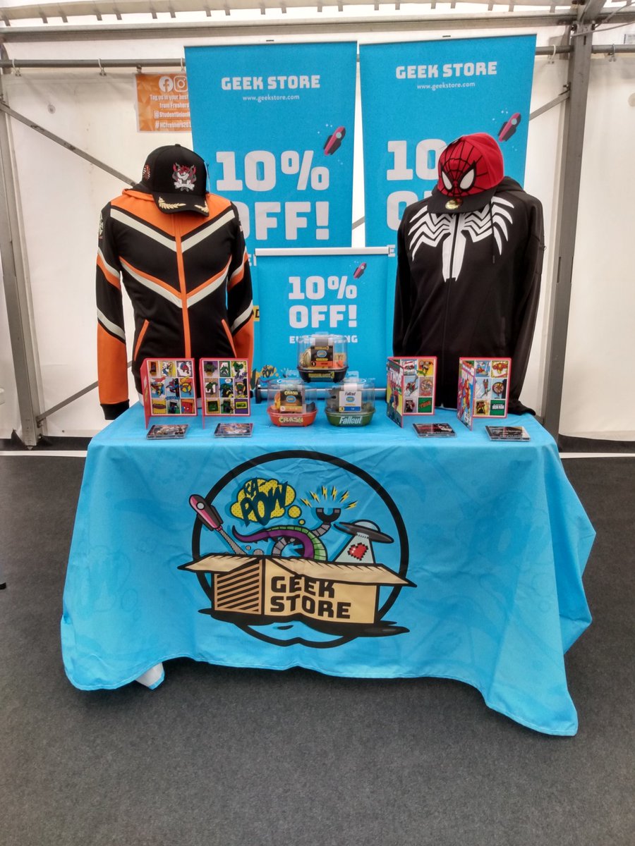 GeekStoreHull's tweet photo. We are ready guys, check us out and come say hello! #geekstorehull #hullfreshers #hullcollege https://t.co/5y0JrqTSLO