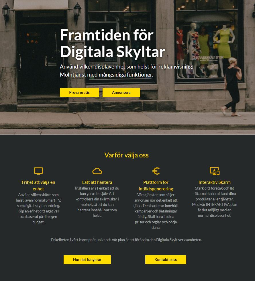 eeScreenCom's tweet image. Du kan använda eeScreen också på svenska.

Nyt palveluamme voi käyttää myös ruotsinkielisenä.

eescreen.com/sv/

#mainosnäyttö #infonäyttö #kiinteistönvälitys #ikkunanäyttö