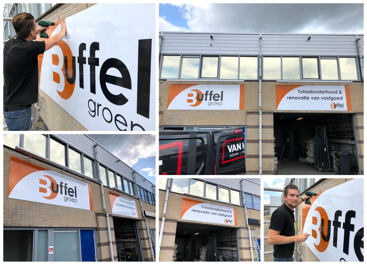 Voor de Buffel Groep hebben wij de belettering aan hun pand in Amersfoort verzorgd.

Buffel coatings, Buffel schilders en Buffel glas de beste professionele partner voor uw Totaalonderhoud &amp; Renovatie Vastgoed.

buffelgroep.nl