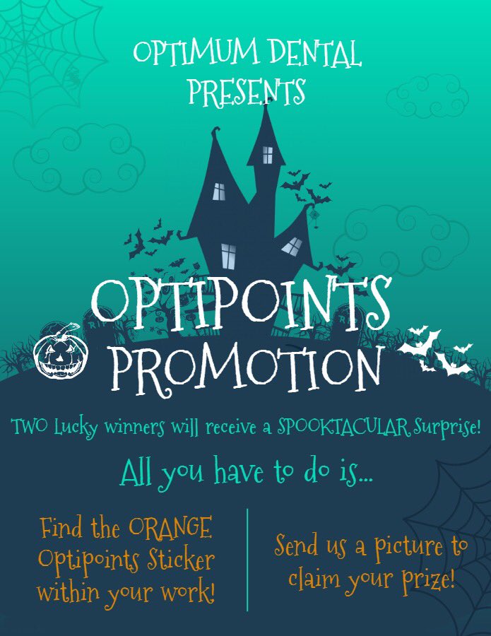 Spooktacular event <a href="/optimum_dental/">Optimum Dental Lab</a> FIND THE ORANGE STICKER TO #win If you’re using our #Optipoints #loyaltyprogramme already keep a look 👀 out...If you’re not using #Optipoints yet give the #lab a call 📞 today on 01773 747479 to get #involved you could be a #winner #Halloween