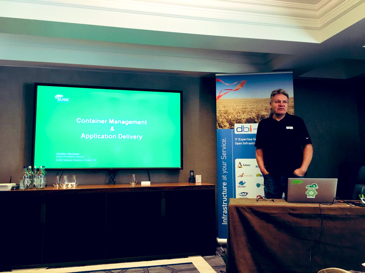 elisetta1984's tweet image. Last session of our Open Infrastructure Day in Lausanne by one of our partners: #suse - Container Management &amp;amp; Application Delivery @dbiservices @SUSE #open4tech #dbievent #besharing