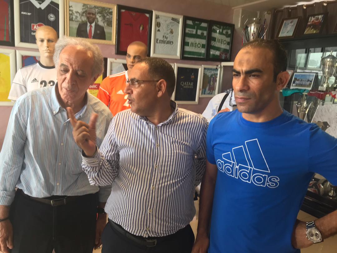 cano_sport's tweet photo. Visita de amistad de la delegación del @AlAhly a las instalaciones del CSA, así como el estadio de Malabo, escenario del partido oficial entre los dos equipos https://t.co/12ZRpDtGxI