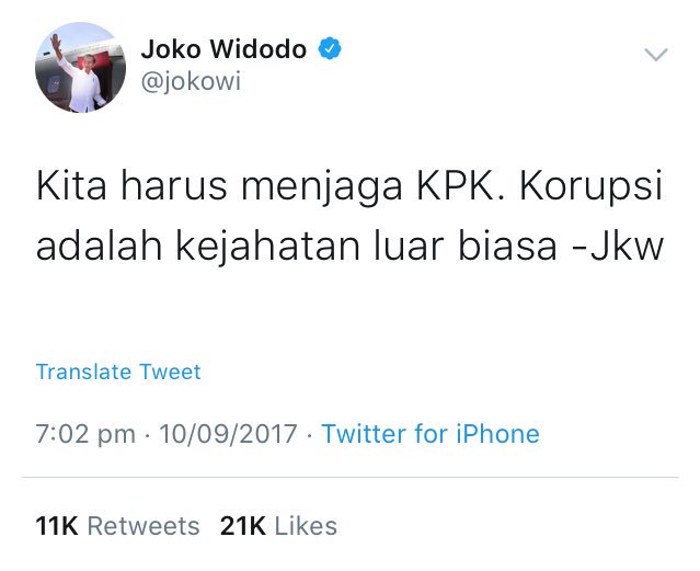 cinnamongirlc's tweet photo. nostalgia sama Pak Jokowi yang kala itu lagi gombalin KPK.

#saveKPK https://t.co/LjtS1Ui7Fy