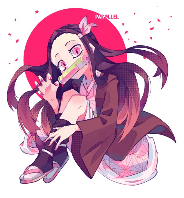 ✖️Par0✖️さんがTwitterに投稿した竈門禰豆子(鬼滅の刃)のイラスト。