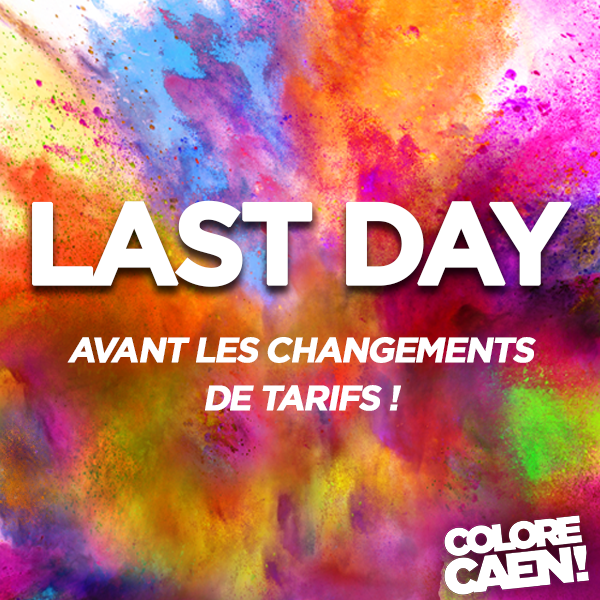 ColoreCaen's tweet photo. ⏰ Last Day pour bénéficier des tarifs promotionnels ⏰

Attention on entre dans le money time ! Vous ne disposez plus que de 24h pour profitez des tarifs les plus bas. A partir de samedi 12h00, il sera trop tard ! 📆

L'HEURE TOURNE ! ⏱
#colore #caen #tarifs #promo #hurry #up https://t.co/r50JdF56Rb