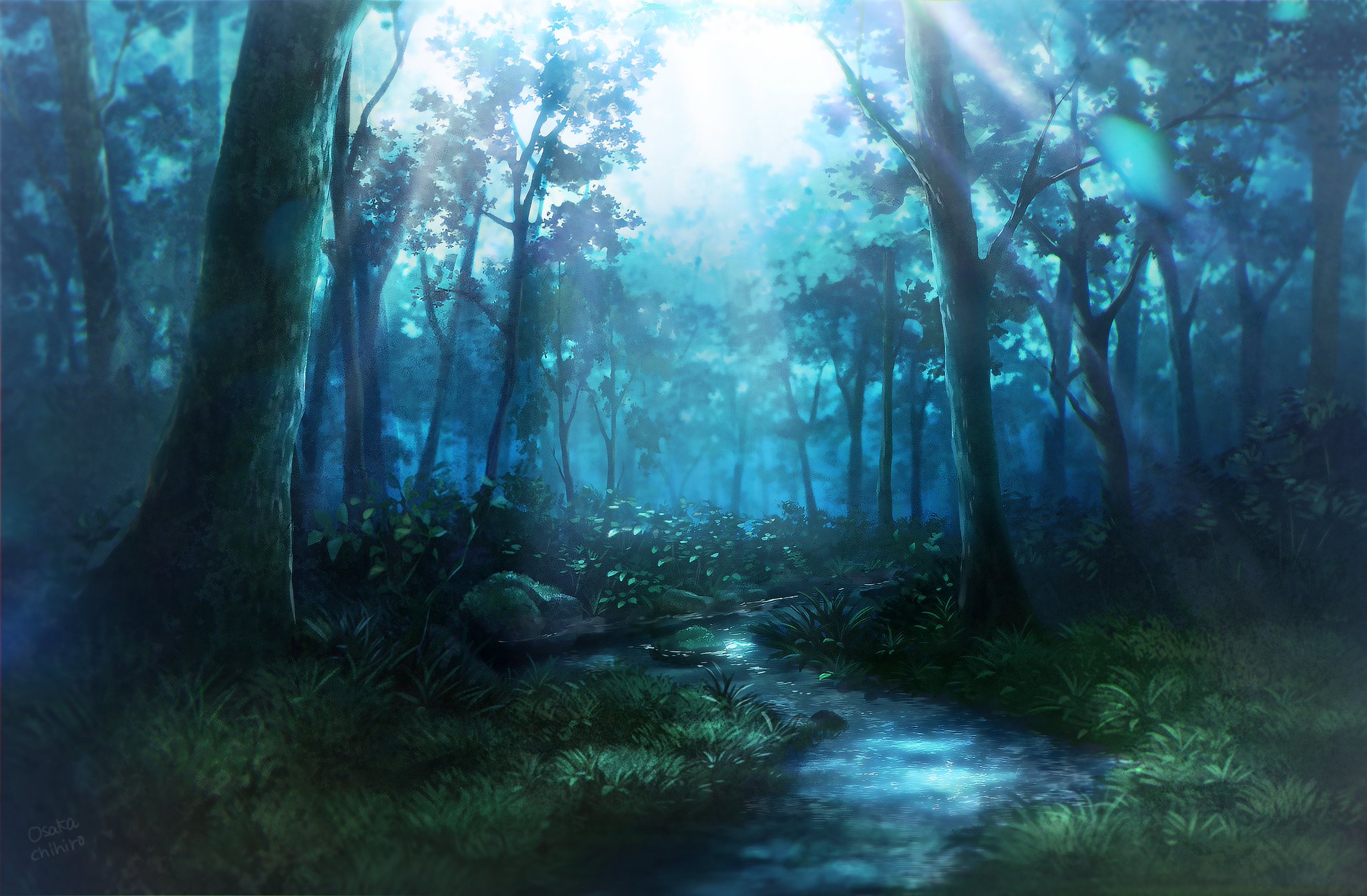逢坂ちひろ Twitterissa 森の奥 イラスト 背景 風景 逢坂ちひろ Twitterissa 森の奥 イラスト 背景 風景