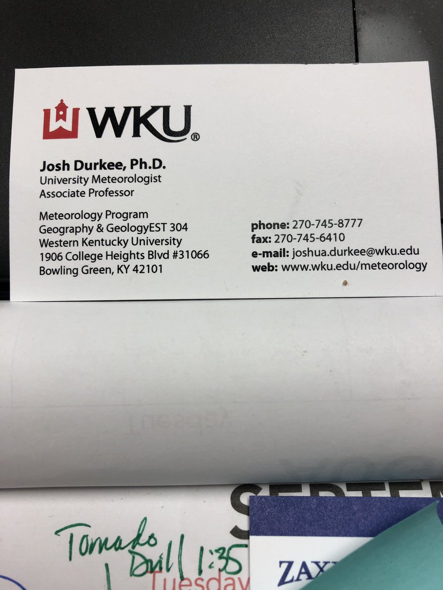 ScidudeMbonaker's tweet photo. Ms Lenz introduced my students to Dr. Josh Durkee and his WKU meteorology students. His team will come back to teach lessons soon! White Squirrels rule. #rstories19 https://t.co/Dzks9j823p