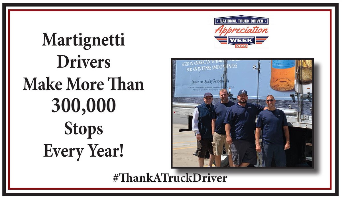 Thank you to our truck drivers for delivering to our customers every week! National Truck Driver Appreciation Week #NTDAW2019 #ThankATruckDriver