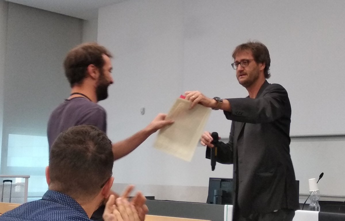 QuantumPSA's tweet photo. Our former postdoc Emanuele Distante has been awarded the poster prize in the conference #iqis in UniMi for the work on "Time-entanglement between a photon and a spin wave in a multimode solid-state quantum memory".

Congratulations!

https://t.co/wjUMh1IFst https://t.co/DTpTcQinE8