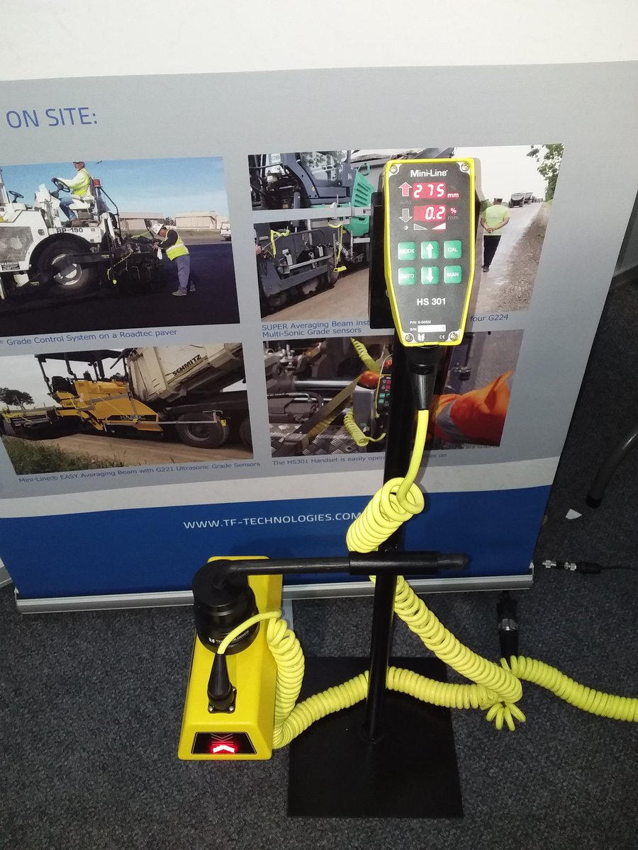 AgCivil's tweet photo. MiniLine Grade and Slope Control system from TF-TECHNOLOGIES paving innovations. Stand 570 at Cape Construction Expo at Grandwest Casino happening right now. Make your way to find out about our products. @AgCivil @TFT_DK @dmgeventsglobal #capeconstructionexpo2019 #tftechnologies https://t.co/D99wFnO3fo