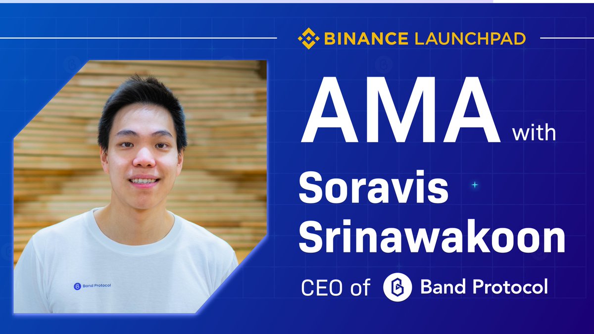 BandProtocol's tweet image. Have a burning question you’d like to ask #BandProtocol before the $BAND token sale on @Binance Launchpad? Now’s your chance!

Join Band Protocol CEO, Soravis @SSrinawakoon for a Live video AMA on September 15th, 11AM UTC

Comment your questions below to have them answered live!