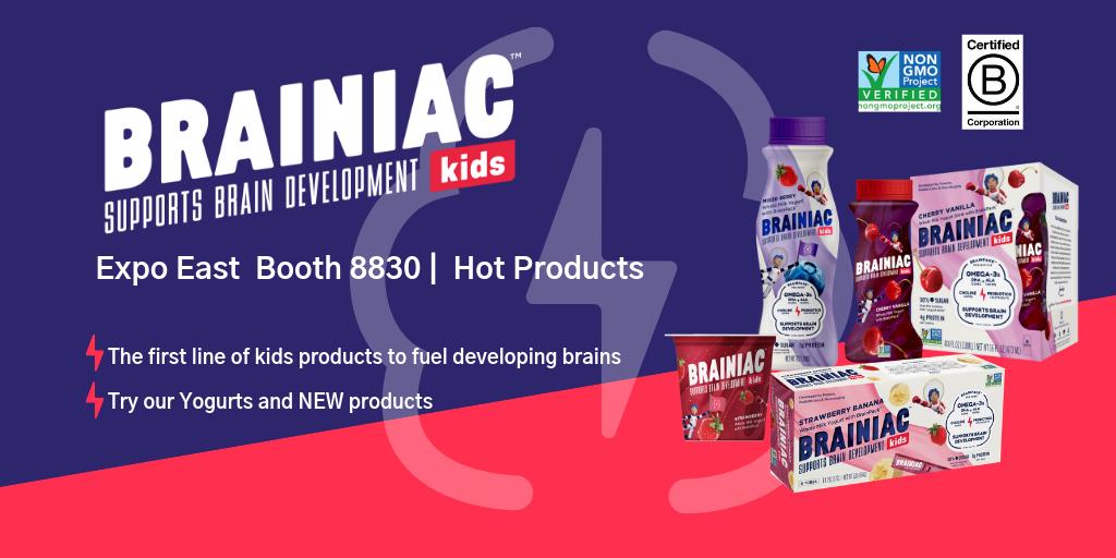 Looking to try something truly different at #ExpoEast? Come visit us at booth 8830 to learn more about #brainfoodforkids.