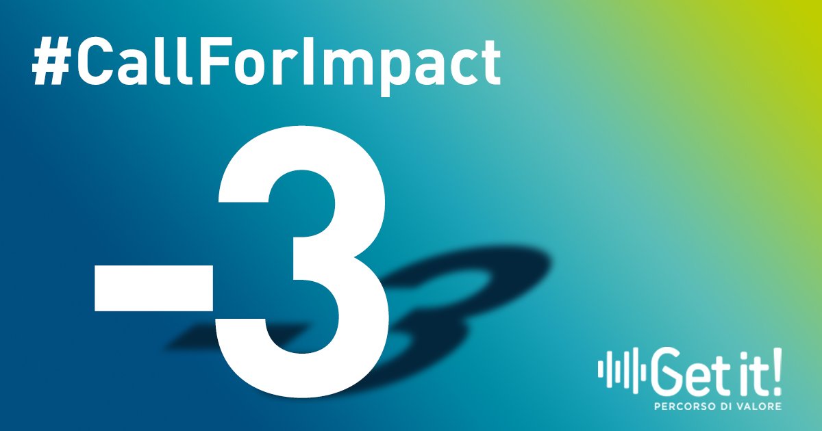 Barcamper (@ilbarcamper) on Twitter photo 💥 - 3️⃣ per partecipare alla #CallForImpact di #Getit!
❓Hai un progetto o una #startup negli ambiti #Education & #JobOpportunities?
‼️ C'è tempo fino al 15/09 per partecipare alla #CallForImpact di <a href="/CariploFactory/">CariploFactory</a> e <a href="/FSocialVenture/">Fondazione Social Venture Giordano Dell'Amore</a>.
👉 Info & application: bit.ly/2KZekbi 💥 - 3️⃣ per partecipare alla #CallForImpact di #Getit!
❓Hai un progetto o una #startup negli ambiti #Education & #JobOpportunities?
‼️ C'è tempo fino al 15/09 per partecipare alla #CallForImpact di <a href="/CariploFactory/">CariploFactory</a> e <a href="/FSocialVenture/">Fondazione Social Venture Giordano Dell'Amore</a>.
👉 Info & application: bit.ly/2KZekbi