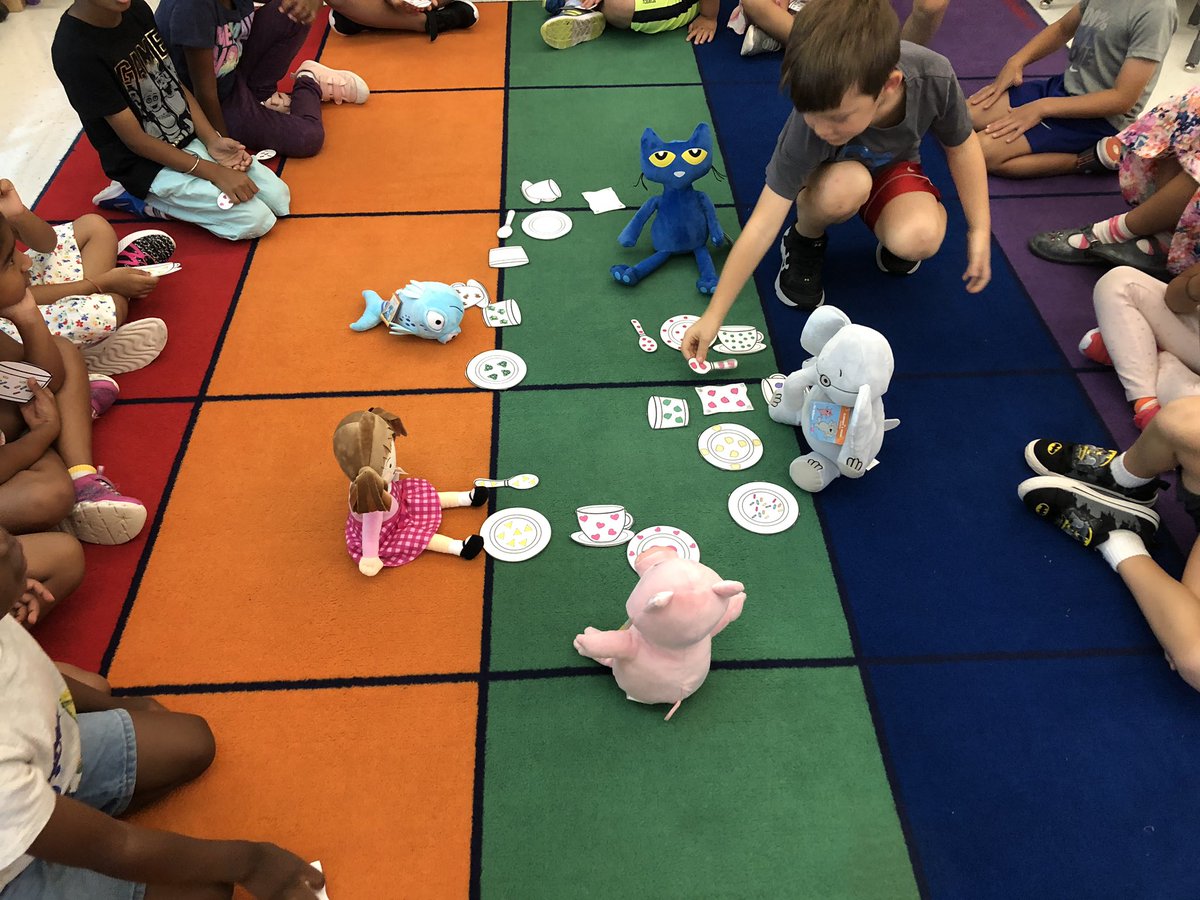 MrsRisherELED's tweet photo. In math, we had a stuffed animal tea party ππ±π·π. The goal was for students to find where to sort their dinnerware in order to make a match and complete set! Each animal had to have dinnerware that was exactly the same in some way! #sortingbyattributes #kindergartenfun https://t.co/nBBKmjoWEn