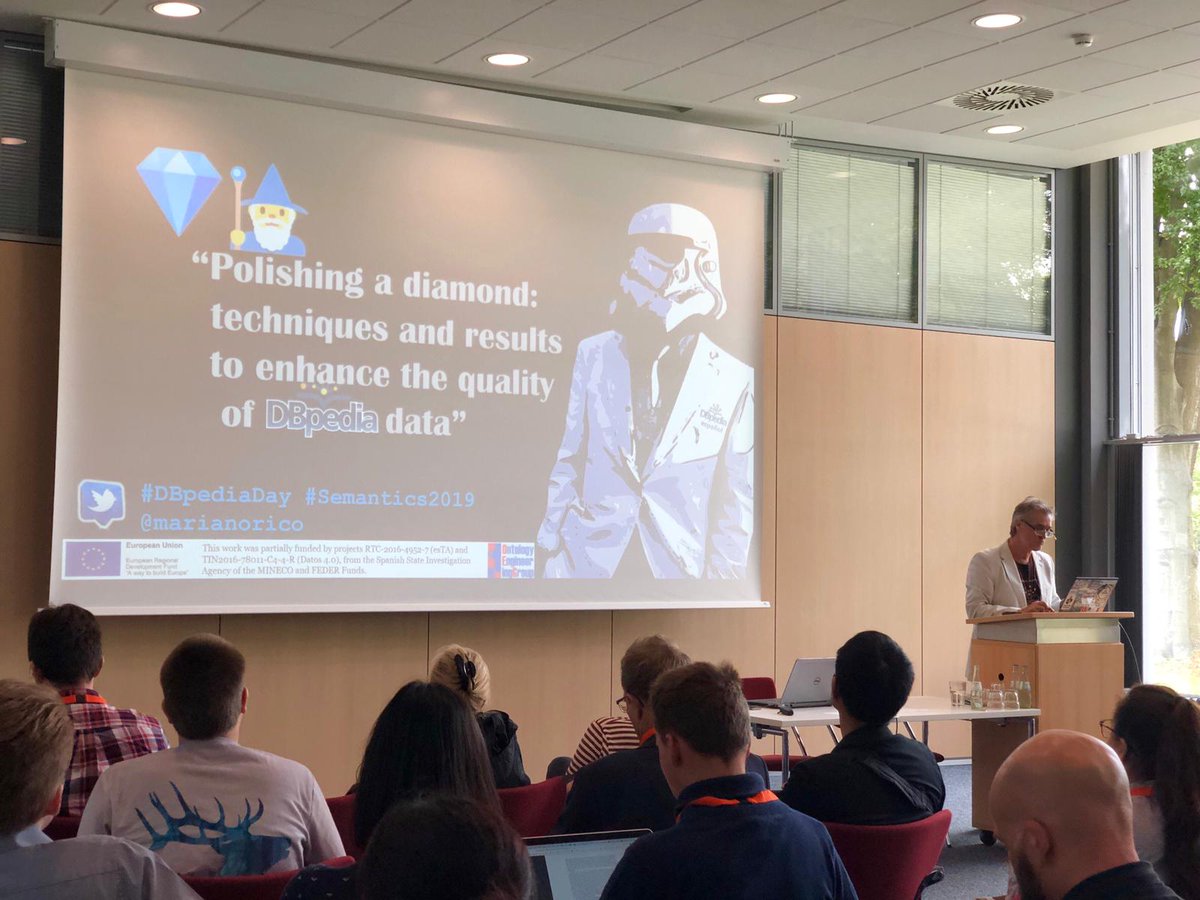 dbpedia's tweet image. @marianorico - Polishing a Diamond: Techniques and Results to enhance the Quality of DBpedia Data. #DBPEDIADAY #DBpediaKarlsruhe #Semantics2019