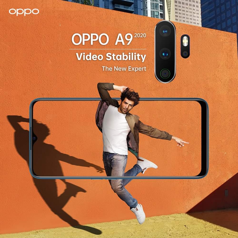 OPPO_Mobile_MP's tweet image. Shoot videos on the go without any shake with #TheNewExpert and its #VideoStability. Witness the power of #OPPOA92020 and its 48MP Ultra Wide Quad Camera, 8GB RAM and 128GB ROM, with Kartik Aaryan. Available from 16th September, 2019.