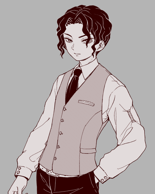 KTYさんがTwitterに投稿した鬼舞辻無惨(鬼滅の刃)のイラスト。