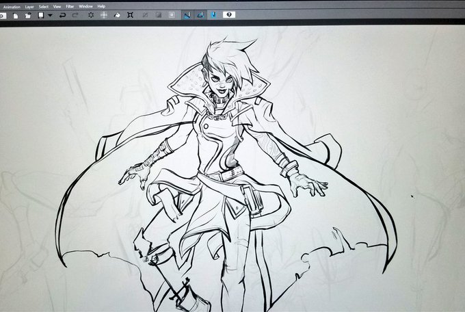 Doodling around with Clipstudio for the first time~
[Also hooray! Today/tomorrow is the day! *_*] 