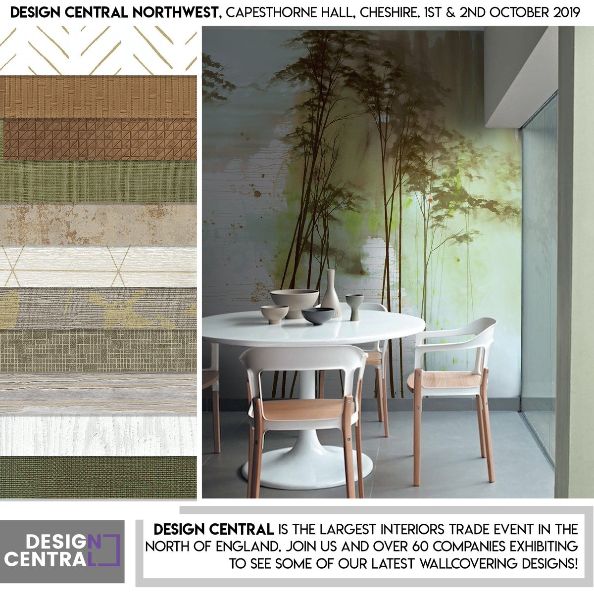 The largest regional interior design trade show, join us and 60+ exhibitors at <a href="/designcentraluk/">Design Central</a>, where you'll be able to see #wallcovering designs from our latest launches plus lots more! Register for free: bit.ly/2kHscw2 #interiordesign #DesignCentral