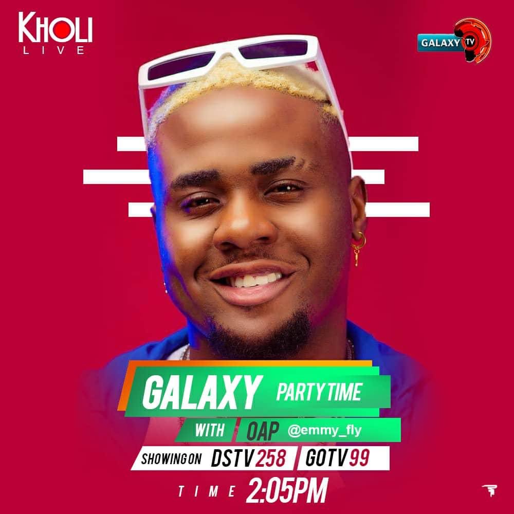 fluxfactoryltd's tweet photo. Catch @Officialkholi live @galaxytv #GalaxyPartyTime with @emmy_fly 
#HadizaMediaTour #FluxFactoryMusic #FluxTheMovement https://t.co/AmTvxbHNi9